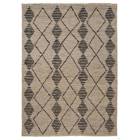 Safavieh Bohemian Rectangle Hand Loomed RugsBeige & Black 3 x 5 ft. BOH703Z-3